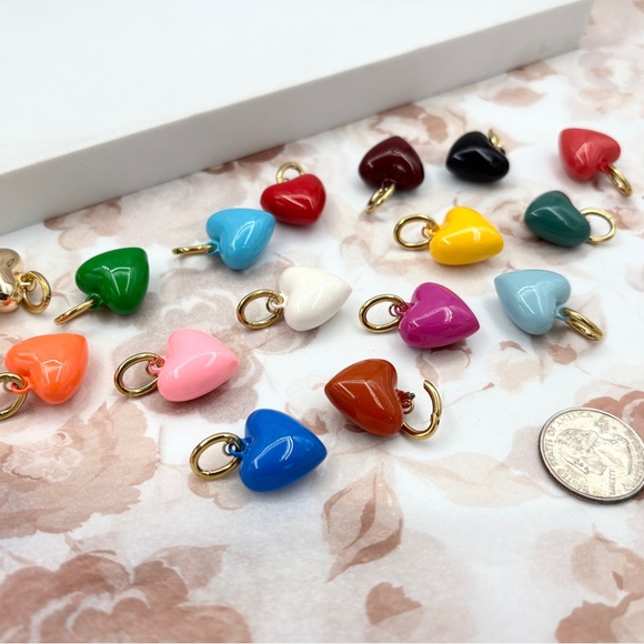 ROXANNE ASSOULIN The Mini Puffy Heart Charm in burgundy firm price - Picture 10 of 12